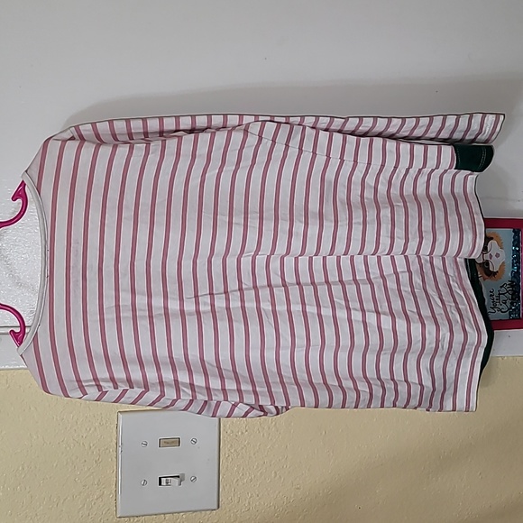 Mini Boden girls top size 11-12  tree bunny striped pullover cute embroidery - Picture 5 of 6